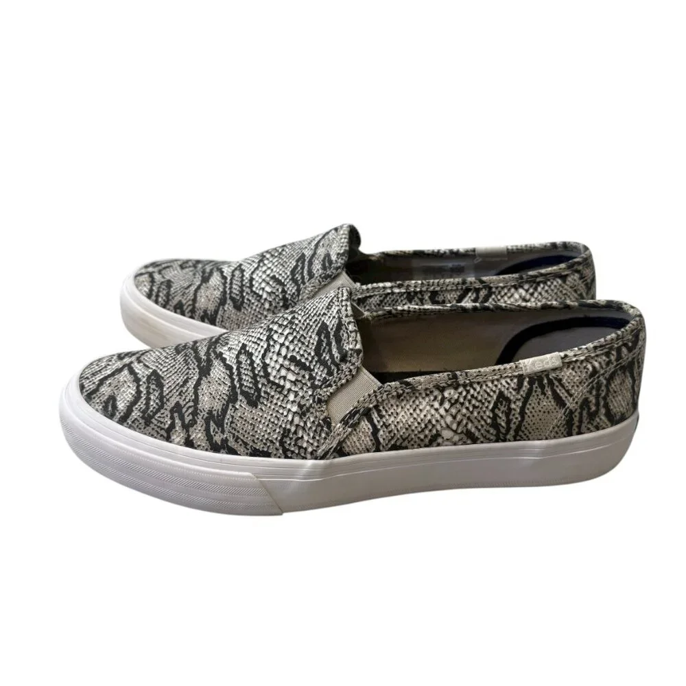KEDS Snake Print Double Decker Dream Foam Slip On Sneakers Women's size 9